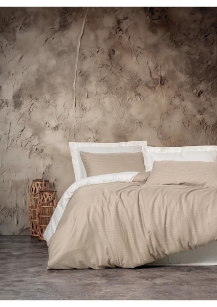 Cb Smart Bambu Saten Nevresim Takımı Bej Çift Kişilik