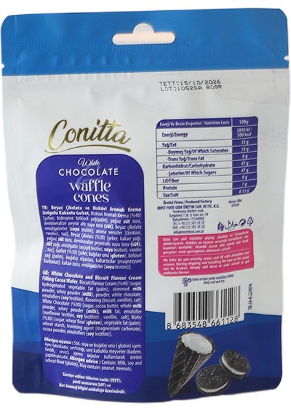 Beyaz Çikolata ve Kakaolu Gofret 80 Gr. (1 Paket) modelleri