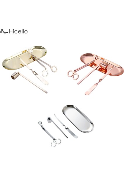 Altın Tarzı 4 Parça Mum Aksesuar Seti Kapatıcı Kırpıcı Kanca Tepsi Paslanmaz Çelik Fitil Tutucu Dipçik Ev Dekorasyon Altın Gümüş Bronz (Yurt Dışından) fiyatları