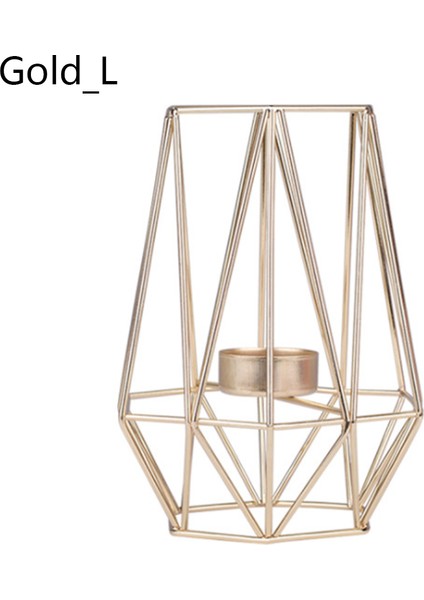 Altın L Tarzı Kuzey Avrupa Tarzı Demir Geometrik Mum Tutucular Ev Dekorasyonu Metal Mumluk El Sanatları Şamdan Candelabros (Yurt Dışından)