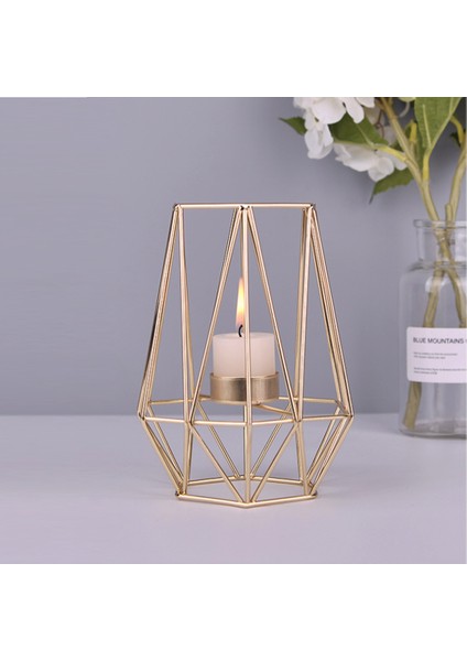 Altın L Tarzı Kuzey Avrupa Tarzı Demir Geometrik Mum Tutucular Ev Dekorasyonu Metal Mumluk El Sanatları Şamdan Candelabros (Yurt Dışından) fiyatları