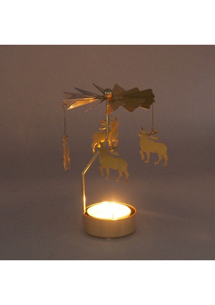Ben Stil Döner G Tealight Mum Metal Çay Işığın Tutucu Karusel Ev Dekor Güzel Noel Düğün Ev Dekor En Iyi Hediyeler (Yurt Dışından) indirimleri