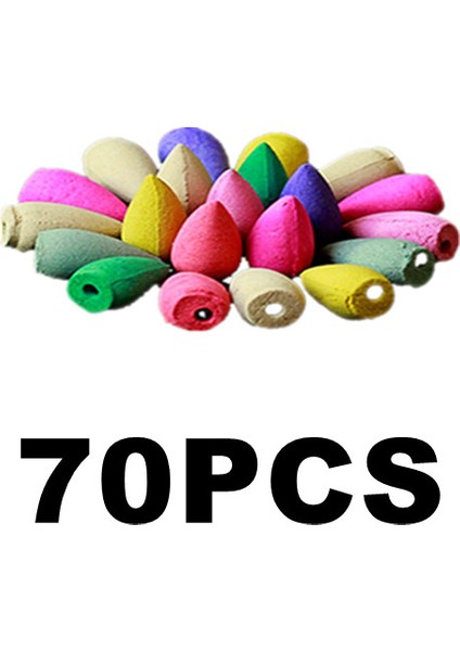 70PCS Mixed Style Su Şelalesi Tütsü Için Paketlenmiş Karışık Koku Geri Akış Tütsü Konileri - Doğal Koku (Yurt Dışından)