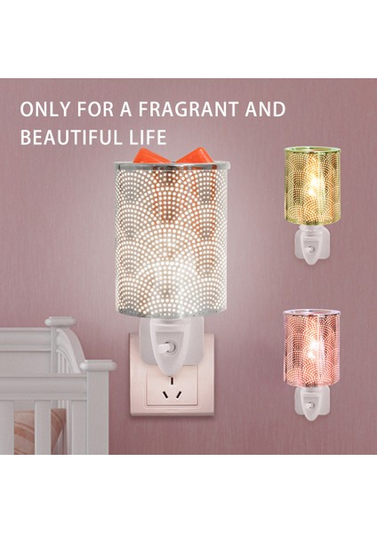 Altın-Ab Fiş Stili Elektrikli Mum Eritici Metal Aroma Difüzör Lamba Gece Işığı ve Ev Kokusu Ofis Yatak Odası Spa Aromaterapi (Yurt Dışından) modelleri