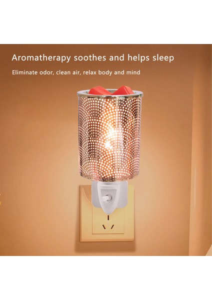 Altın-Ab Fiş Stili Elektrikli Mum Eritici Metal Aroma Difüzör Lamba Gece Işığı ve Ev Kokusu Ofis Yatak Odası Spa Aromaterapi (Yurt Dışından) fırsatları