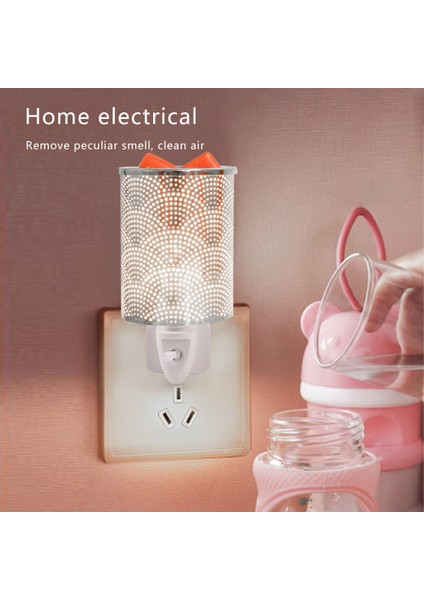Altın-Ab Fiş Stili Elektrikli Mum Eritici Metal Aroma Difüzör Lamba Gece Işığı ve Ev Kokusu Ofis Yatak Odası Spa Aromaterapi (Yurt Dışından) indirimleri