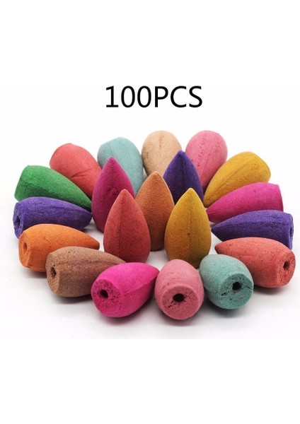 100 Adet Tarzı Ters Akış Seramik Şelale Tütsü Duman Geri Akışlı Teneke Tutucu El Sanatları Masa Süsü Ev Dekor Anne Hediyesi (Yurt Dışından)