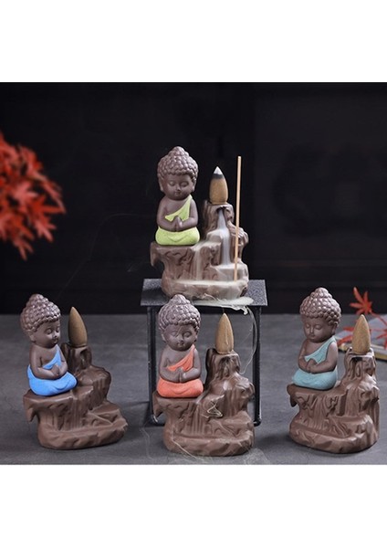 20 Adet Tarzı Buda Dumanlı Geri Akış Tütsü Küçük Rahip Şelale Tütsü Çubuğu Tutucu Ev Ofis Çay Evi Dekorasyon (Yurt Dışından) fiyatları