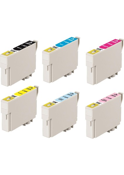 Stylus Photo PX820FWD Uyumlu 6 Renk Muadil Kartuş Seti T0801-T0802-T0803-T0804-T0805-T0806