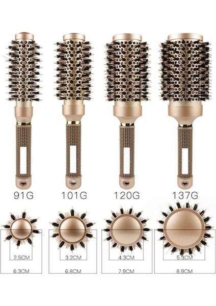 Profesyonel 4pcs Yuvarlak Saç Fırçası Kuaförlük Curling Saç Fırçaları Fön Kurutma Salon Şekillendirme Araçları Için Seramik Varil Tarakrenk: 45MM (Yurt Dışından) fiyatları