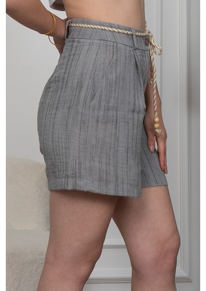 Keten Viskon Pileli Kısa Şort 30277 fiyatları