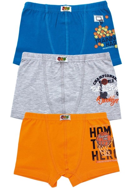 Erkek Çocuk Boxer 3'lü Baskılı (%96 Pamuk - %4 Elastan)