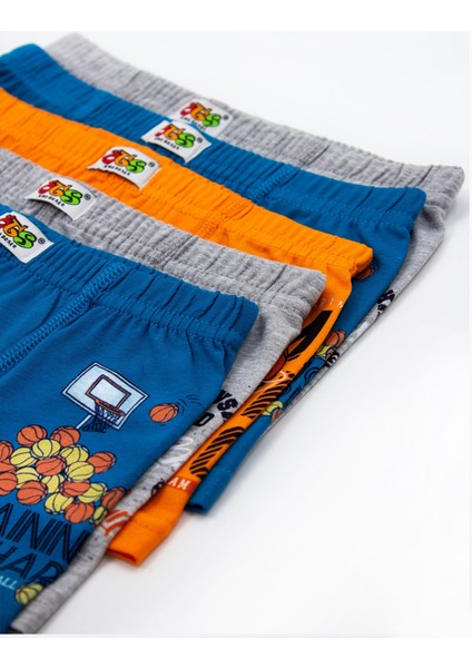 Erkek Çocuk Boxer 3'lü Baskılı (%96 Pamuk - %4 Elastan)