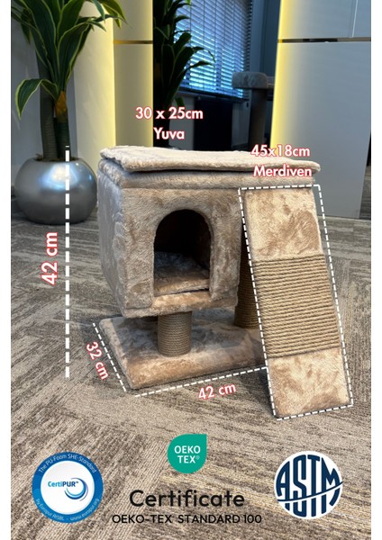 Harvey Lüks Kedi Tırmalama, Yuvalı, Merdivenli ve Minderli Dinlenme Alanı fiyatları