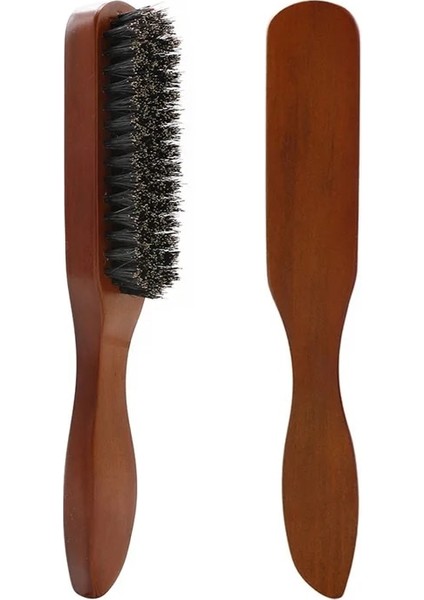 Profesyonel Yumuşak Domuzu Kıl Ahşap Sakal Fırçası Kuaför Tıraş Fırçası Tarak Erkekler Bıyık Tarak Seti Hediye Çantası ile Saç Tarak Setirenk: Kahverengi (Yurt Dışından)