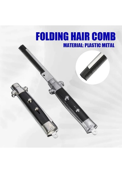 Paslanmaz Çelik Katlanır Saç Tarak Tarak Tüyleri Fırça Pres Düğmesi Anahtarı Erkekler Için Güzellik Tarakları Kadınlar Saç Tarzı Aksesuarlar (Yurt Dışından) modelleri