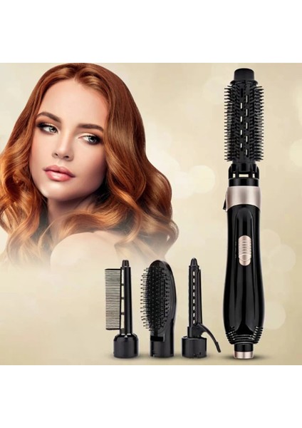 Çok Fonksiyonlu Elektrikli Saç Kurutma Makinesi 4'ü 1 Arada Profesyonel Saç Düzleştirme Fırçası Taşınabilir Kıvırma Tarak Saç Kurutma Makinesi Üfleyici Fiş Standardı Us (Yurt Dışından) fırsatları