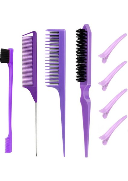 8 Adet Saç Şekillendirici Tarak Seti Alay Saç Fırçası Üçlü Alay Tarak Çift Taraflı Kenar Fırça Tarak Kadınlar Için Kılkuyruk Tasarım Saç Modellerirenk: N4 (Yurt Dışından)