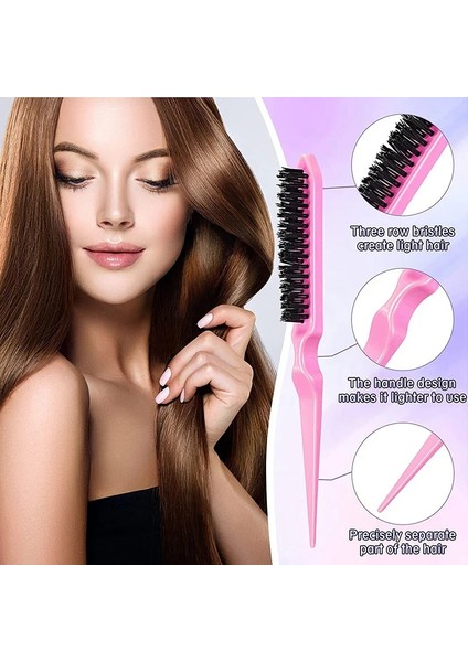 8 Adet Saç Şekillendirici Tarak Seti Alay Saç Fırçası Üçlü Alay Tarak Çift Taraflı Kenar Fırça Tarak Kadınlar Için Kılkuyruk Tasarım Saç Modellerirenk: N4 (Yurt Dışından) modelleri