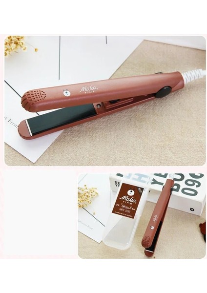 2023 Popüler Saç Maşası Seramik Doğrultma Şekillendirme Araçları Bigudi Düzleştirici Mini Saç Düzleştirici Renk: Çikolata Fiş Standardı: Ab (Yurt Dışından)