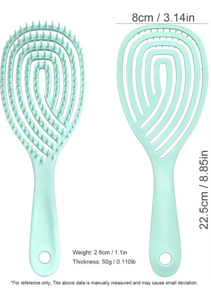 Saç Derisi Masaj Taraklar Saç Fırçası Oymak Saç Şekillendirici Dolaşık Açıcı Hızlı Fön Kurutma Dolaşık Açıcı Aracı Islak Kuru Kıvırcık Saçrenk: 3100-PEMBE (Yurt Dışından)