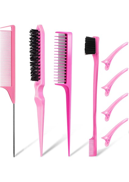 8 Adet Saç Şekillendirici Tarak Seti Alay Saç Fırçası Üçlü Alay Tarak Çift Taraflı Kenar Fırça Tarak Kadınlar Için Kılkuyruk Tasarım Saç Modelleri Renk: N2 (Yurt Dışından)