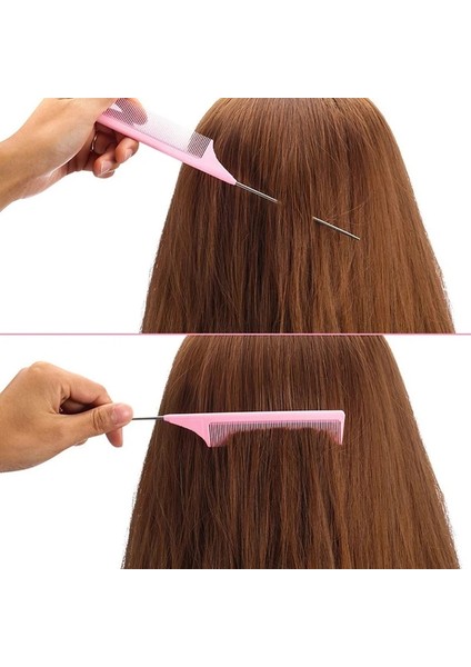 1 Adet Profesyonel Sivri Kuyruk Saç Tarak Salon Kesim Tarak Şekillendirici Paslanmaz Çelik Çivili Salon Saç Bakımı Kuaför Şekillendirici Aracı Renk: Pembe (Yurt Dışından) fiyatları