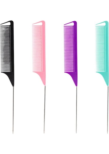 1 Adet Profesyonel Sivri Kuyruk Saç Tarak Salon Kesim Tarak Şekillendirici Paslanmaz Çelik Çivili Salon Saç Bakımı Kuaför Şekillendirici Aracı Renk: Pembe (Yurt Dışından) modelleri