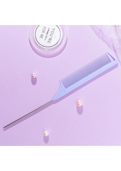 1 Adet Profesyonel Sivri Kuyruk Saç Tarak Salon Kesim Tarak Şekillendirici Paslanmaz Çelik Çivili Salon Saç Bakımı Kuaför Şekillendirici Aracı Renk: Pembe (Yurt Dışından) fırsatları