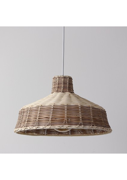Mylamp Merve Krem & Açık Kahverengi 34X22 cm Rattan Sarkıt Lamba fiyatları