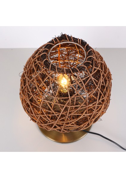 Mylamp Afrika 25X30 Cm. Rattan Masa Lambası (Eskitme Ayaklı) modelleri