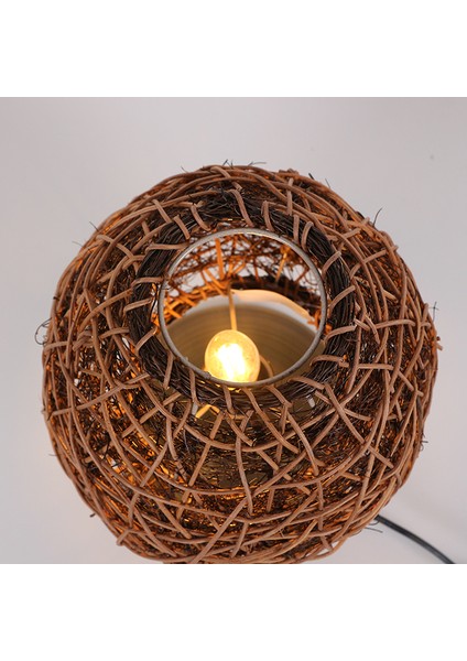 Mylamp Afrika 25X30 Cm. Rattan Masa Lambası (Eskitme Ayaklı) fırsatları