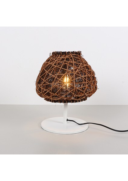 Mylamp Afrika 25X30 Cm. Rattan Masa Lambası (Beyaz Ayaklı) fırsatları