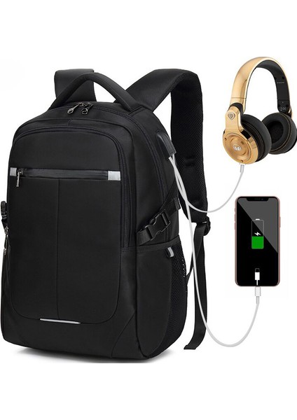 Erkek Iş Elektrikli Çanta Seyahat Sırt Çantası Siyah (Yurt Dışından)