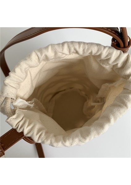 Retro Silindirik Kova Çanta Omuz Crossbodypuiçi Boş Çanta (Yurt Dışından) fiyatları