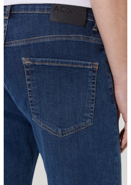 Slim Fit Dar Kesim Pamuklu Esnek Denim Şort