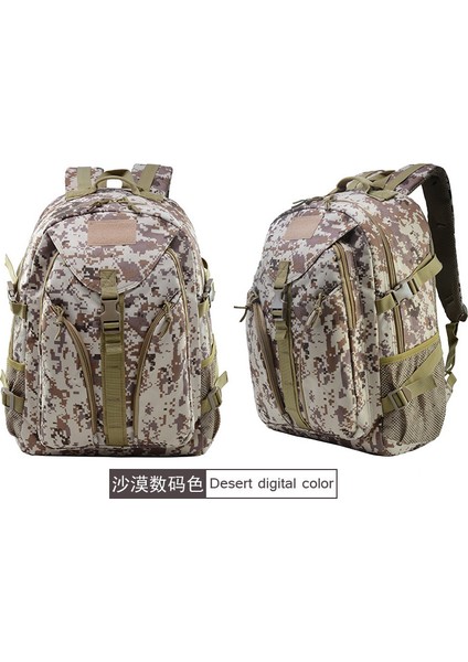 Çok Fonksiyonlu Kamuflaj Taktik Sırt Çantası, Büyük Kapasiteli Açık Hava Depolama Sırt Çantası Çöl Dijital Rengi (Yurt Dışından)