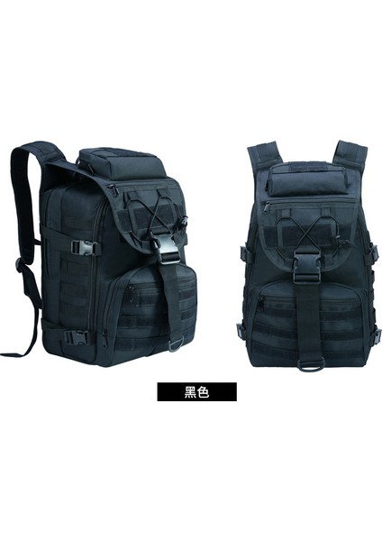 Kamuflaj Açık Dağcılık Taktik Sırt Çantası Spor Seyahat Sırt Çantası Siyah (Yurt Dışından)
