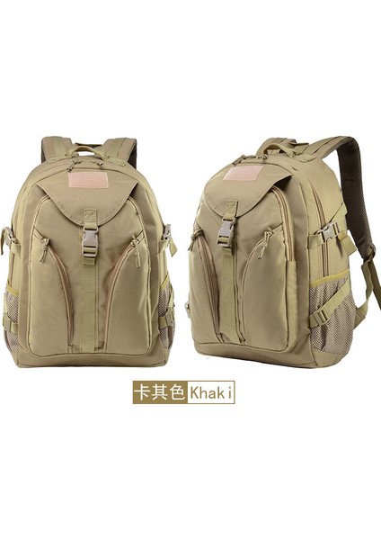 Çok Fonksiyonlu Kamuflaj Taktik Sırt Çantası, Büyük Kapasiteli Açık Hava Depolama Sırt Çantası Haki (Yurt Dışından)