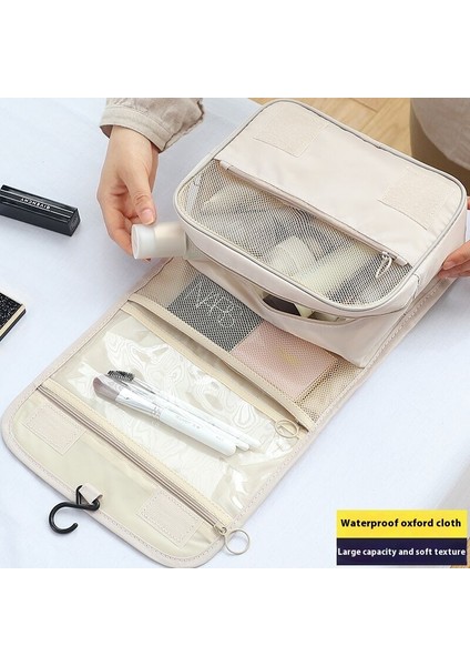 Kozmetik Çantası, Taşınabilir Makyaj Çantası, Büyük Kapasiteli Kanca Çantası Gri (Yurt Dışından) modelleri