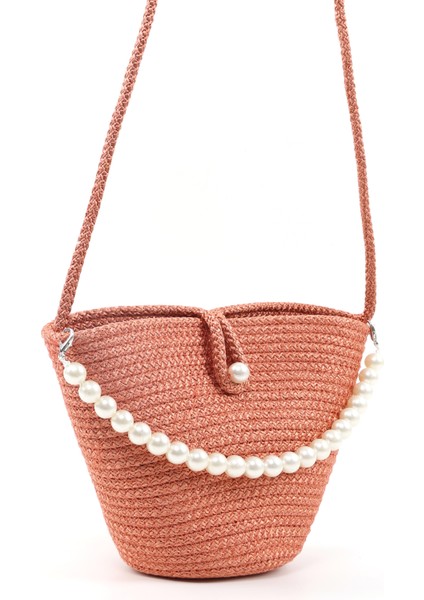 Turuncu SHK245 Incili Hasır Kumaş Tek Bölmeli, Askılı El, Kol ve Omuz Çantası fiyatları