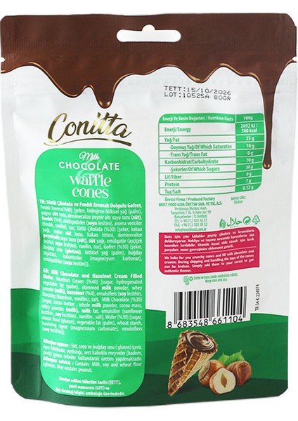 Fındık Kremalı ve Sütlü Çikolatalı Gofret 80 Gr. (1 Paket) modelleri