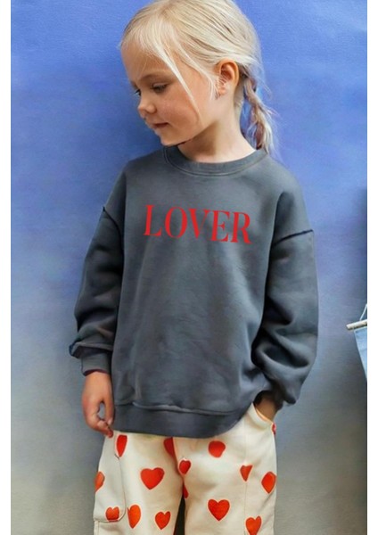 Kız Çocuk Baskılı 3 Iplik Kumaş Pamuklu Sweatshirt