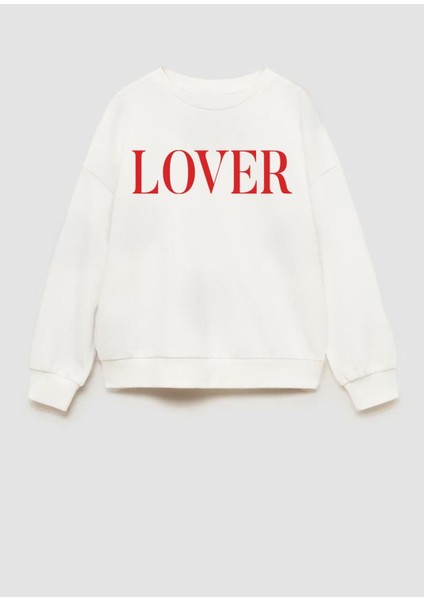 Kız Çocuk Baskılı 3 Iplik Kumaş Pamuklu Sweatshirt