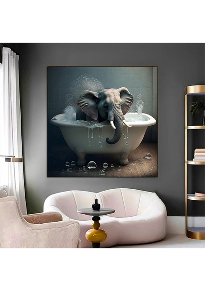 Nostaljik Küvette Dağ Ineği, Hayvan Banyosu Temalı Rustik Banyo Dekoru indirimleri