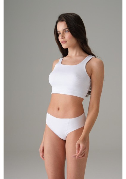 9314 BAYAN ELEGANT SILKY BEYAZ BÜSTİYER ATLET