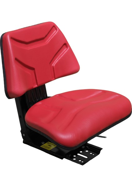 Kırmızı PM 210 Düz Arkalıklı Ileri Geri Kızak Ayarlı Traktör Koltuğu Montaj Eldiveni Hediyeli - Kırmızı fiyatları