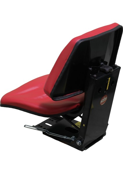 Kırmızı PM 210 Düz Arkalıklı Ileri Geri Kızak Ayarlı Traktör Koltuğu Montaj Eldiveni Hediyeli - Kırmızı modelleri
