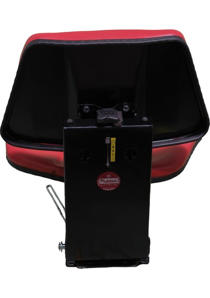 Kırmızı PM 210 Düz Arkalıklı Ileri Geri Kızak Ayarlı Traktör Koltuğu Montaj Eldiveni Hediyeli - Kırmızı fırsatları