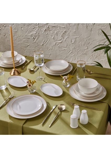 Forever Bone Ollie 53 Parça 12 Kişilik Yemek Takımı Gold
